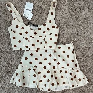 Zara skirt and crop top set